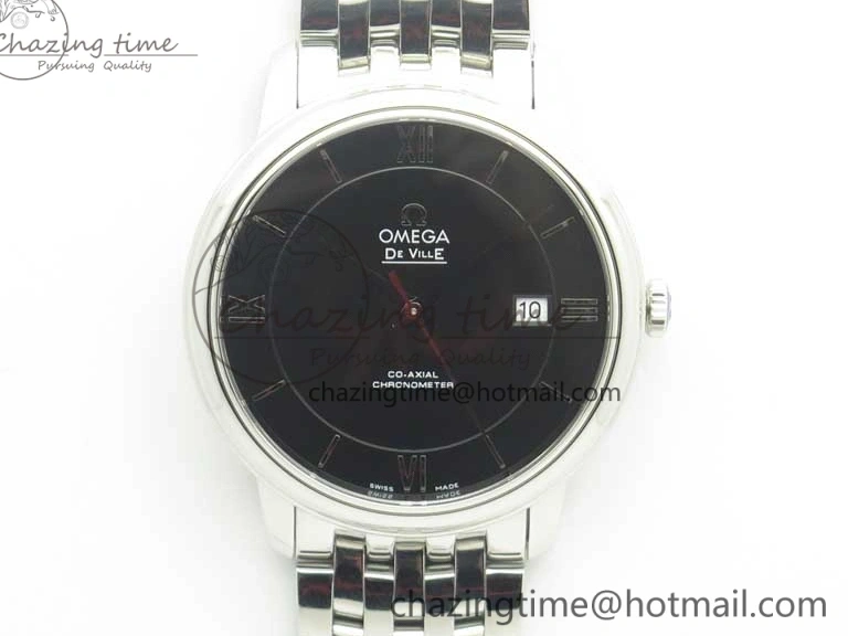 0402 De Ville SS RXW 1:1 Best Edition Black Dial on SS Bracelet A2892 (Free Leather Strap) Sporty 8017